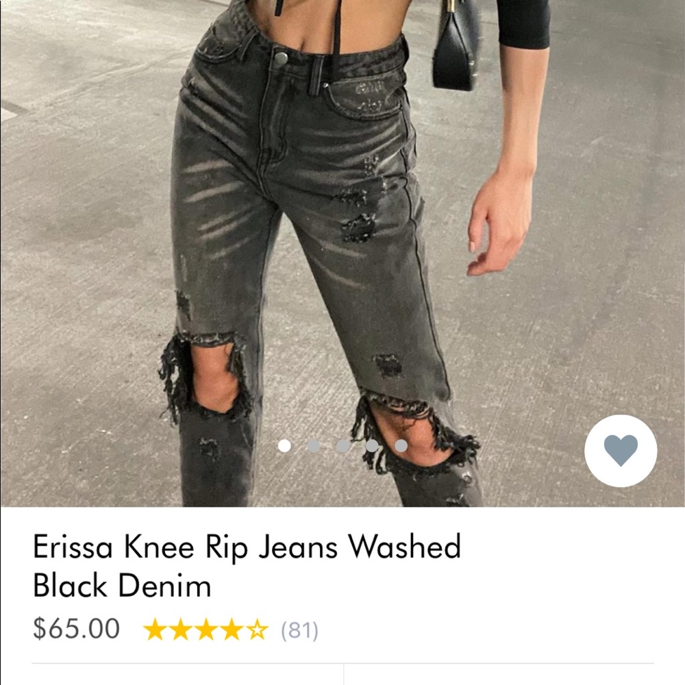 Black Ripped Jeans - Picture 4 of 4